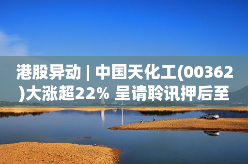 港股异动 | 中国天化工(00362)大涨超22% 呈请聆讯押后至3月25日